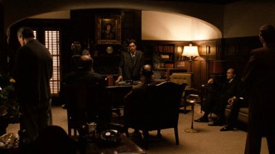 Still from The Godfather (1972) that has been tagged with: group-shot & office