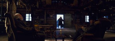 Still from The Hateful Eight (2015) that has been tagged with: three-shot & wide shot