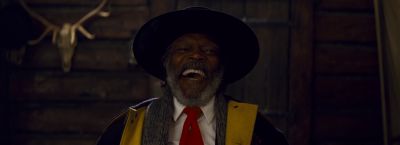 Still from The Hateful Eight (2015) that has been tagged with: laughing & interior