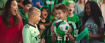 Still from Commercial: Austin Telco Federal Credit Union — "The Official Credit Union of Austin FC" that has been tagged with: crowd & sports