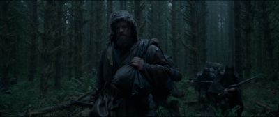 Still from The Revenant (2015) that has been tagged with: medium wide & rain