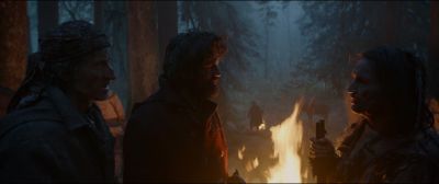 Still from The Revenant (2015) that has been tagged with: fire & night