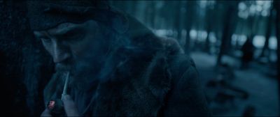 Still from The Revenant (2015) that has been tagged with: smoke & snow