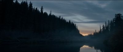 Still from The Revenant (2015) that has been tagged with: establishing shot & fog