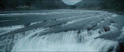 Still from The Revenant (2015) that has been tagged with: waterfall