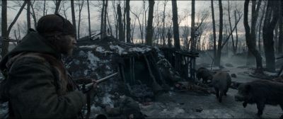 Still from The Revenant (2015) that has been tagged with: clean single & pig