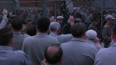 Still from The Shawshank Redemption (1994) that has been tagged with: prison yard