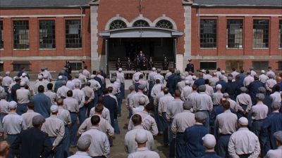 Still from The Shawshank Redemption (1994) that has been tagged with: crowd & wide shot