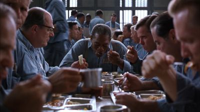 Still from The Shawshank Redemption (1994) that has been tagged with: group-shot & medium wide