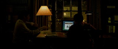 Still from The Social Network (2010) that has been tagged with: over-the-shoulder & computer