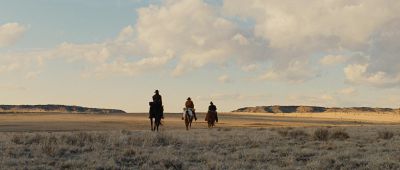 Still from True Grit (2007) that has been tagged with: three-shot & extreme wide