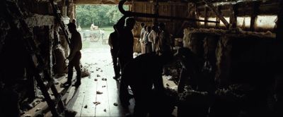 Still from 12 Years a Slave (2013) that has been tagged with: wide shot & group-shot & barn & interior