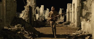 Still from 1917 (2019) that has been tagged with: soldier & historical & gun & wide shot & night & exterior