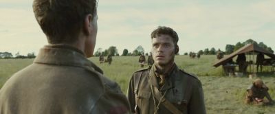 Still from 1917 (2019) that has been tagged with: military & exterior & over-the-shoulder & war zone & army