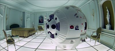 Still from 2001: A Space Odyssey (1968) that has been tagged with: wide shot & interior
