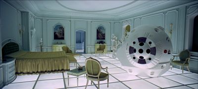 Still from 2001: A Space Odyssey (1968) that has been tagged with: establishing shot & interior