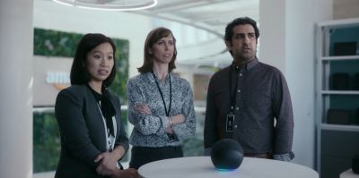 Still from Commercial: Amazon — "Alexa's Body" that has been tagged with: day & office & table & interior