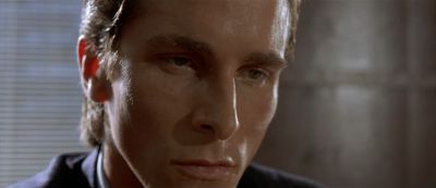 Still from American Psycho (2000) that has been tagged with: ab4f53 & close-up