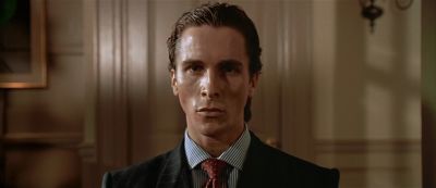 Still from American Psycho (2000) that has been tagged with: 714f38 & medium close-up & interior