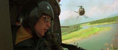 Still from Apocalypse Now (1979) that has been tagged with: over-the-shoulder & helicopter