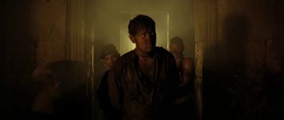 Still from Apocalypse Now (1979) that has been tagged with: doorway & medium wide & night & interior