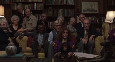 Still from Being John Malkovich (1999) that has been tagged with: couch & group-shot
