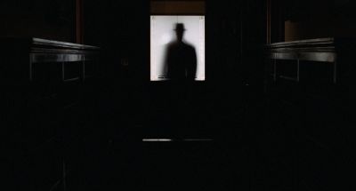 Still from Being There (1979) that has been tagged with: silhouette & wide shot & day & clean single