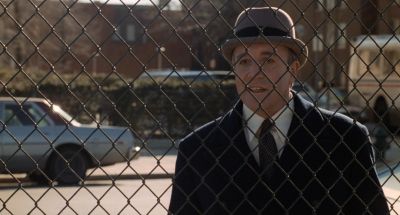 Still from Being There (1979) that has been tagged with: chainlink fence & exterior & medium shot