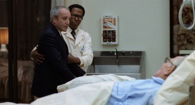 Still from Being There (1979) that has been tagged with: hospital room & three-shot & interior