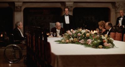 Still from Being There (1979) that has been tagged with: 483c32 & group-shot & interior & night & wide shot