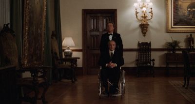 Still from Being There (1979) that has been tagged with: wheelchair & two-shot & interior