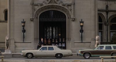 Still from Being There (1979) that has been tagged with: day & group-shot & car & exterior