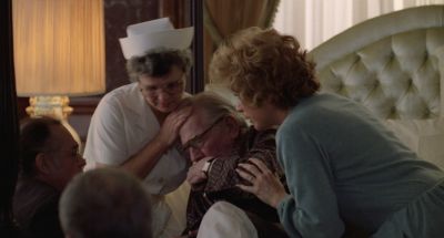 Still from Being There (1979) that has been tagged with: medium shot & interior & group-shot & day