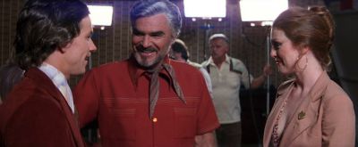 Still from Boogie Nights (1997) that has been tagged with: day & medium wide & film-set & three-shot