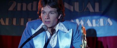 Still from Boogie Nights (1997) that has been tagged with: microphone & award show
