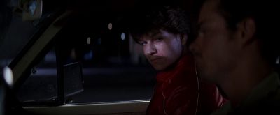 Still from Boogie Nights (1997) that has been tagged with: car interior & medium shot & two-shot & night & car