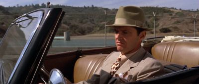 Still from Chinatown (1974) that has been tagged with: car & reservoir
