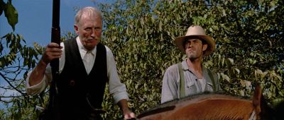 Still from Chinatown (1974) that has been tagged with: 536793 & medium shot & gun & horse