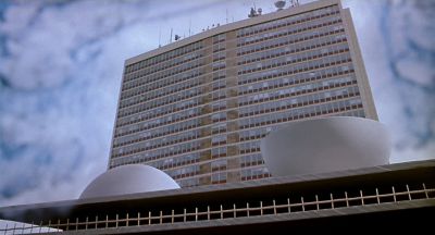 Still from CQ (2001) that has been tagged with: retro & establishing shot