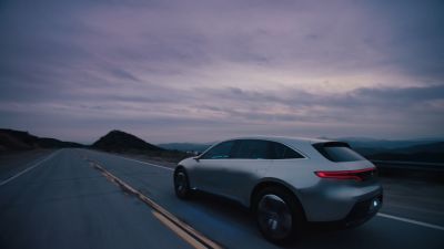 Still from Commercial: Mercedes x Highsnobiety — "Dawn" that has been tagged with: mountains & road & exterior