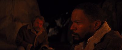 Still from Django Unchained (2012) that has been tagged with: 000000 & two-shot & night & medium close-up & exterior