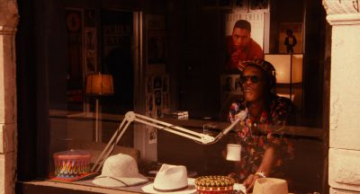 Still from Do the Right Thing (1989) that has been tagged with: interior & radio station