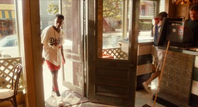 Still from Do the Right Thing (1989) that has been tagged with: pizza & day