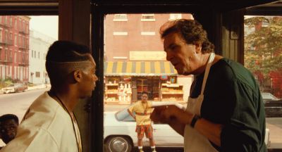 Still from Do the Right Thing (1989) that has been tagged with: grocery store