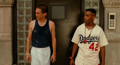 Still from Do the Right Thing (1989) that has been tagged with: c70017 & day & exterior & two-shot