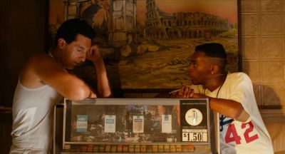 Still from Do the Right Thing (1989) that has been tagged with: pizza restaurant