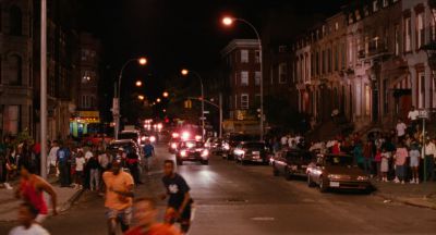 Still from Do the Right Thing (1989) that has been tagged with: exterior & night