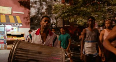 Still from Do the Right Thing (1989) that has been tagged with: e9d66d & medium wide