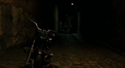 Still from Eastern Promises (2007) that has been tagged with: a67a59 & exterior & motorcycle & night