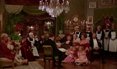 Still from Fanny and Alexander (1982) that has been tagged with: 836a54 & night & wide shot & interior